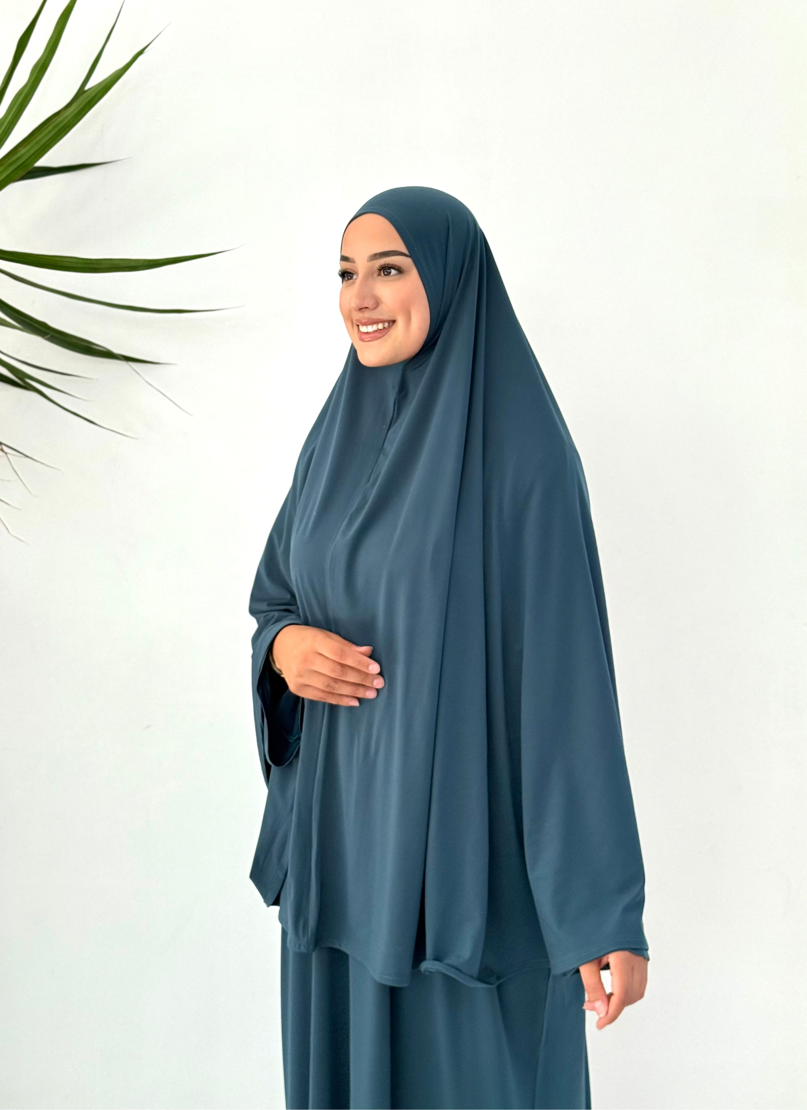 Abaya & Khimar INAYA - Bleu Pétrole
