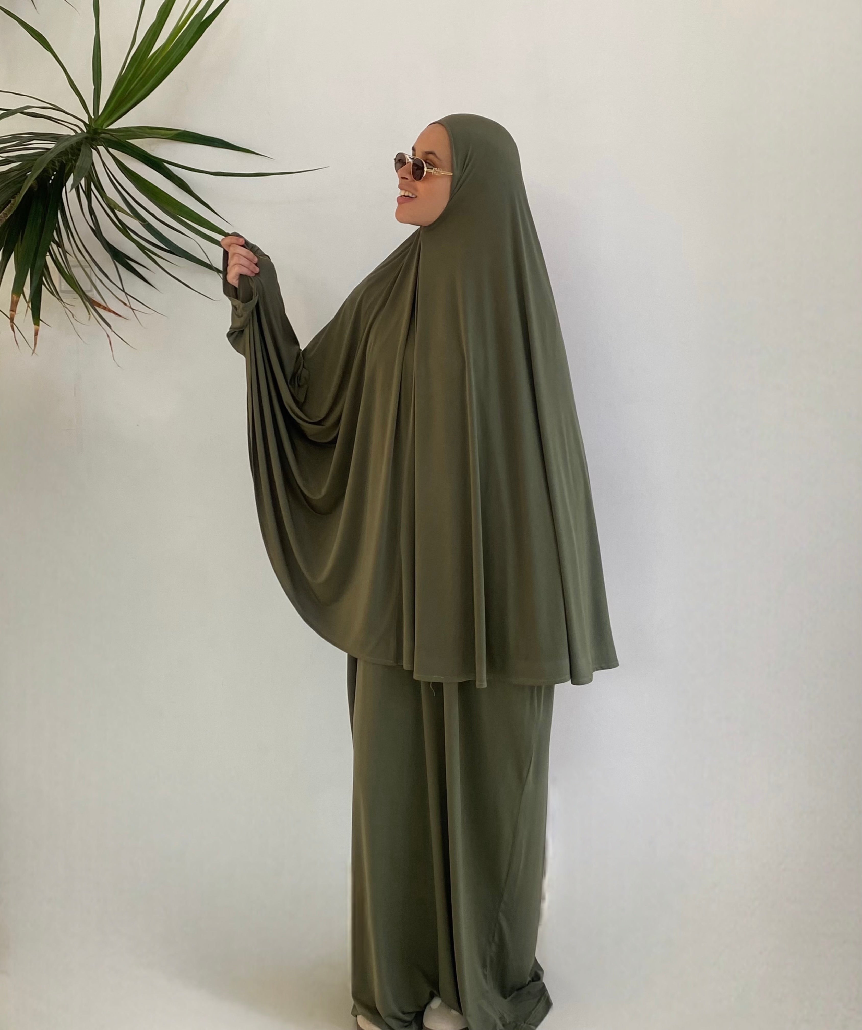 Abaya & Khimar INAYA - Vert militaire