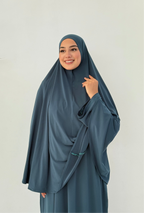 Abaya & Khimar INAYA - Bleu Pétrole