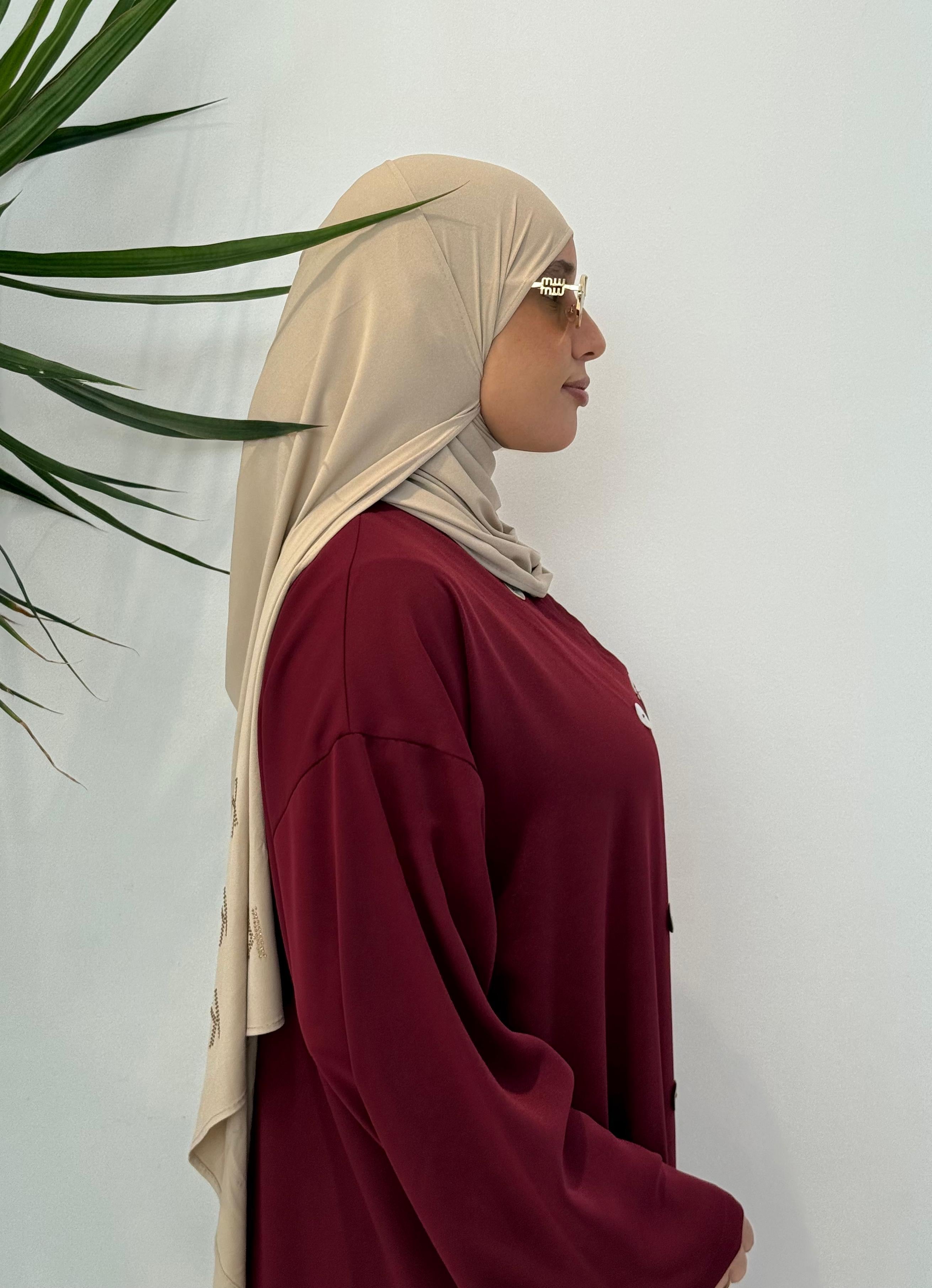 Abaya SAFAE - Burgundy (Disponible en précommande)